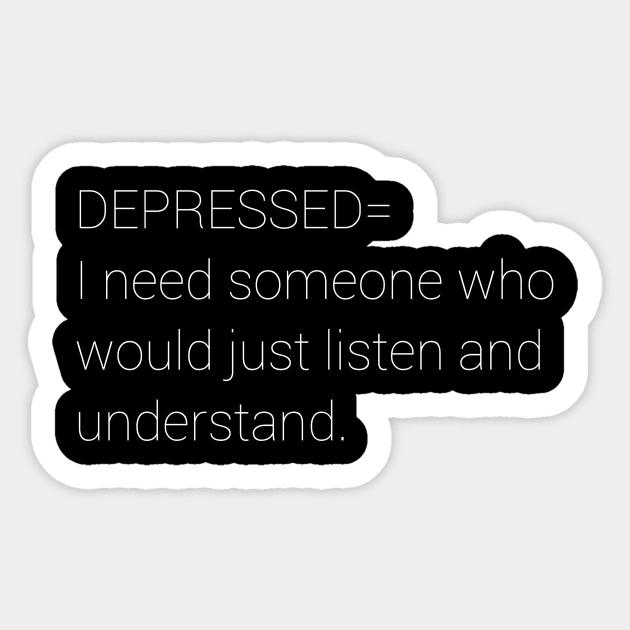 Depressed Sticker by CreativeLimes